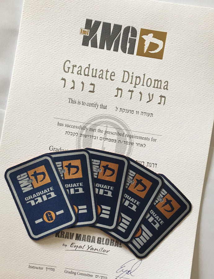 Krav Maga P1 Grading Icon Graduate Level Patches/Certificates